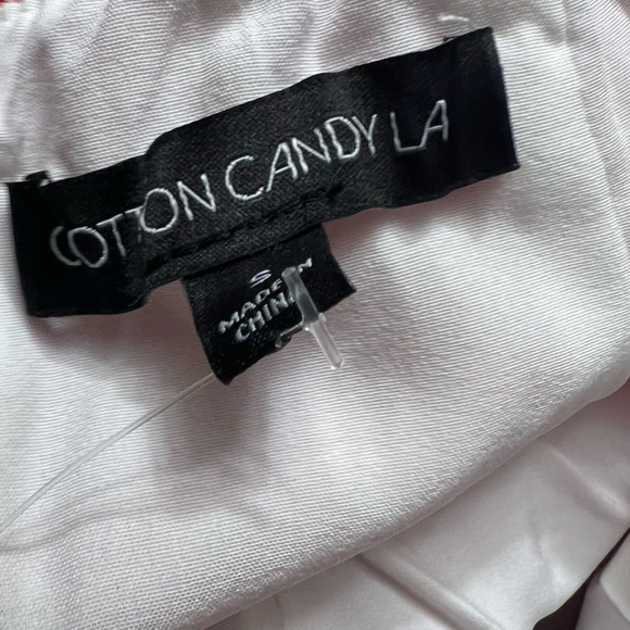 Cotton Candy LA milkmaid gingham mini dress red & white small NWT - Picture 9 of 12